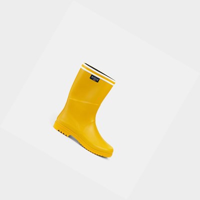Yellow Aigle The Boot With The Double White Stripe Women's Seaside Boots | EMS890315